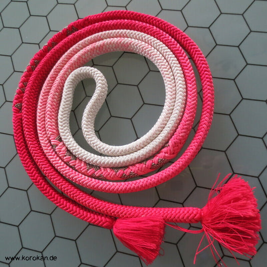 pink - weiß Kordel Obijime, Seide, Farbverlauf