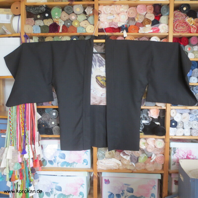 Haori Kimono Jacke Cool Wool Anzugstoff , handgemaltes Futter, Anfertigung