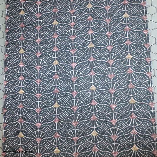 Segaiha Muschel Wellen Wollmischgewebe für Alltags Kimono