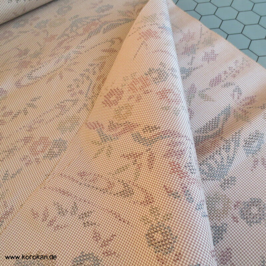Landschaft Kasuri feine leichte Tsumugi Kimono Seide