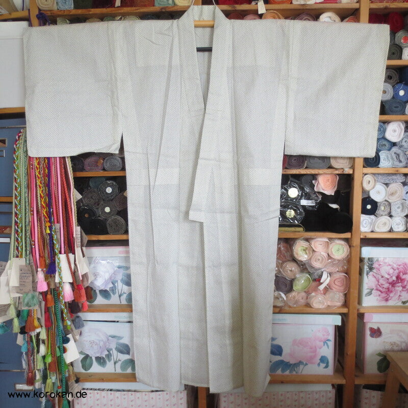 Druck Kasuri Feinkaro Hitoe / Yukata - ungefütterter Männer Baumwoll Hanf Kimono