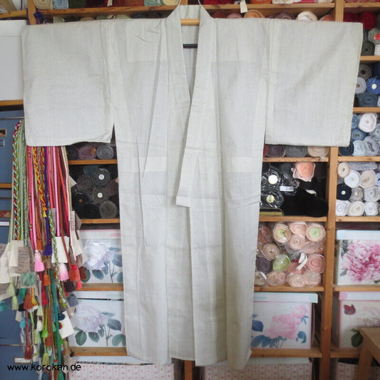 Druck Kasuri Feinkaro Hitoe / Yukata - ungefütterter Männer Baumwoll Hanf Kimono