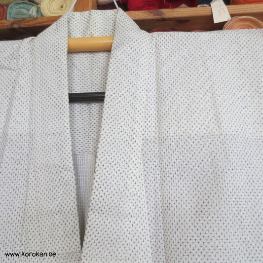 Druck Kasuri Feinkaro Hitoe / Yukata - ungefütterter Männer Baumwoll Hanf Kimono