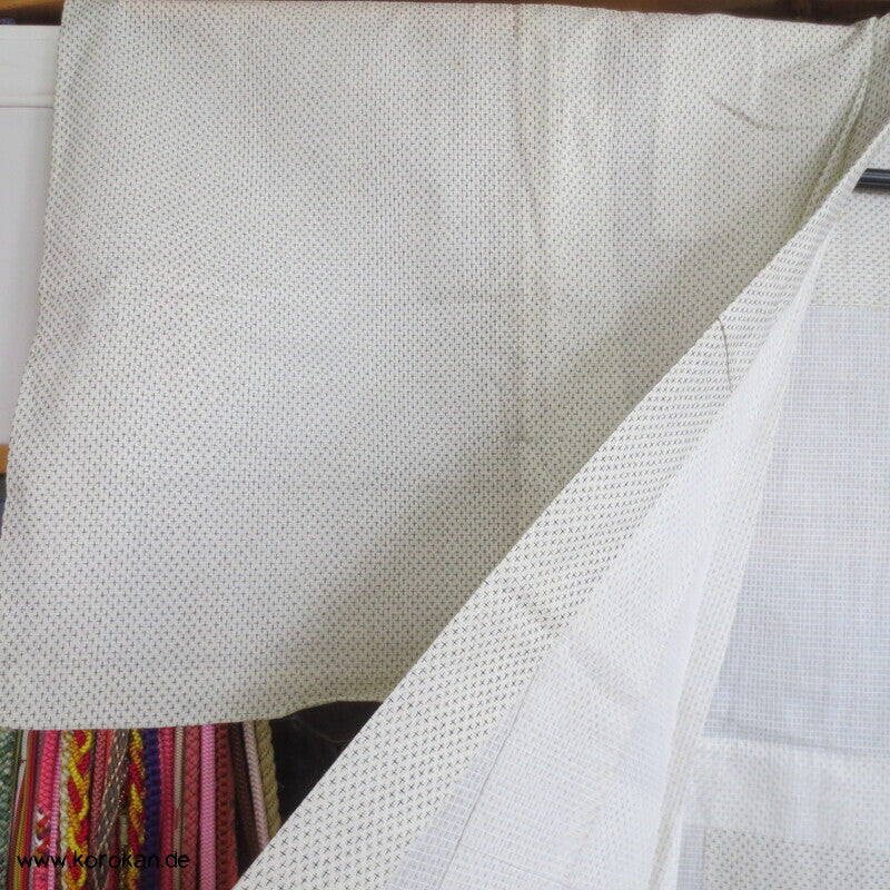 Druck Kasuri Feinkaro Hitoe / Yukata - ungefütterter Männer Baumwoll Hanf Kimono