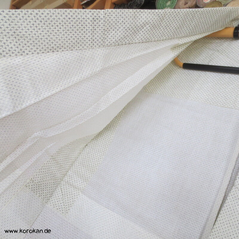 Druck Kasuri Feinkaro Hitoe / Yukata - ungefütterter Männer Baumwoll Hanf Kimono