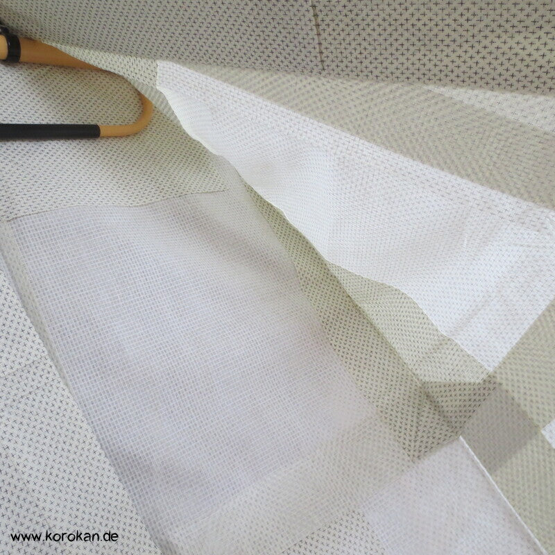 Druck Kasuri Feinkaro Hitoe / Yukata - ungefütterter Männer Baumwoll Hanf Kimono