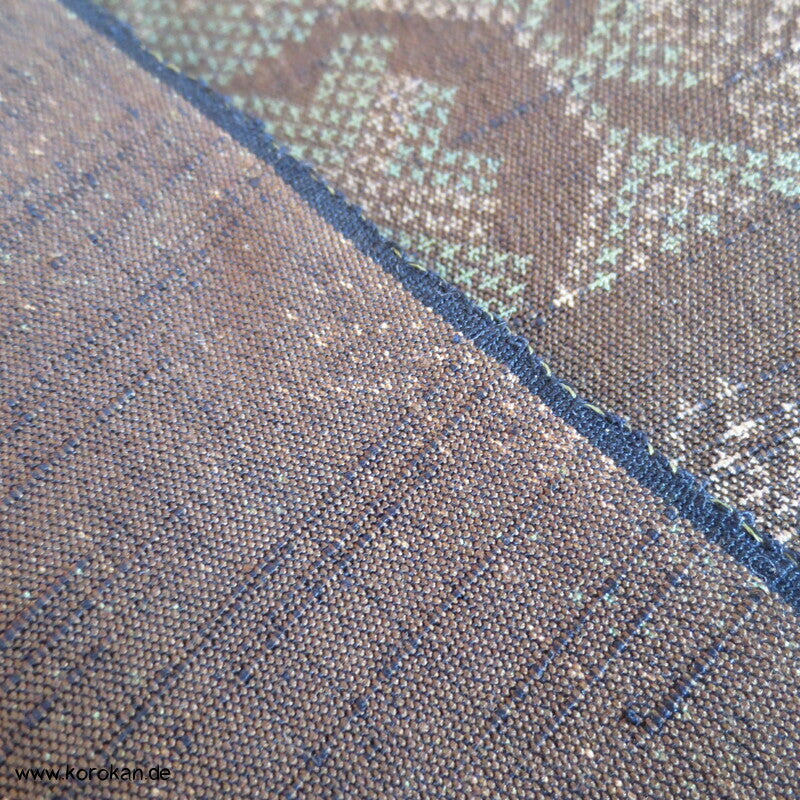 Patchwork Druck Tsumugi Kimono Seide