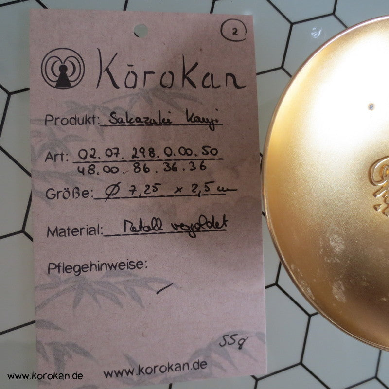 flache 24 K vergoldete Schalen - Sakazuki, Varianten