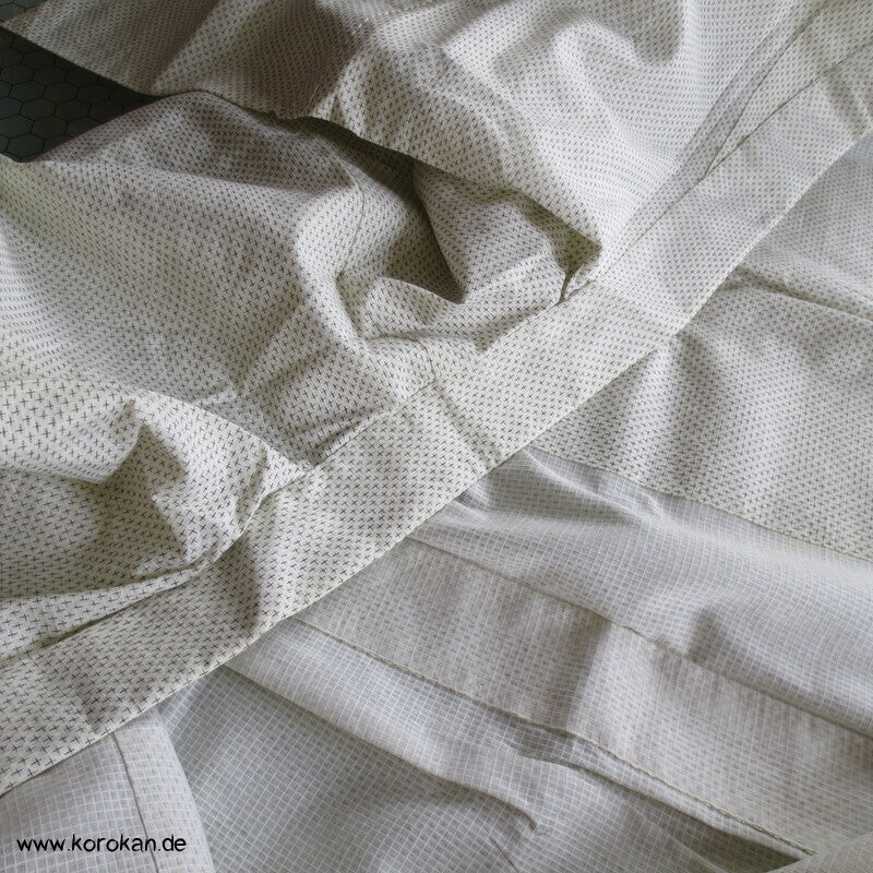 Druck Kasuri Feinkaro Hitoe / Yukata - ungefütterter Männer Baumwoll Hanf Kimono