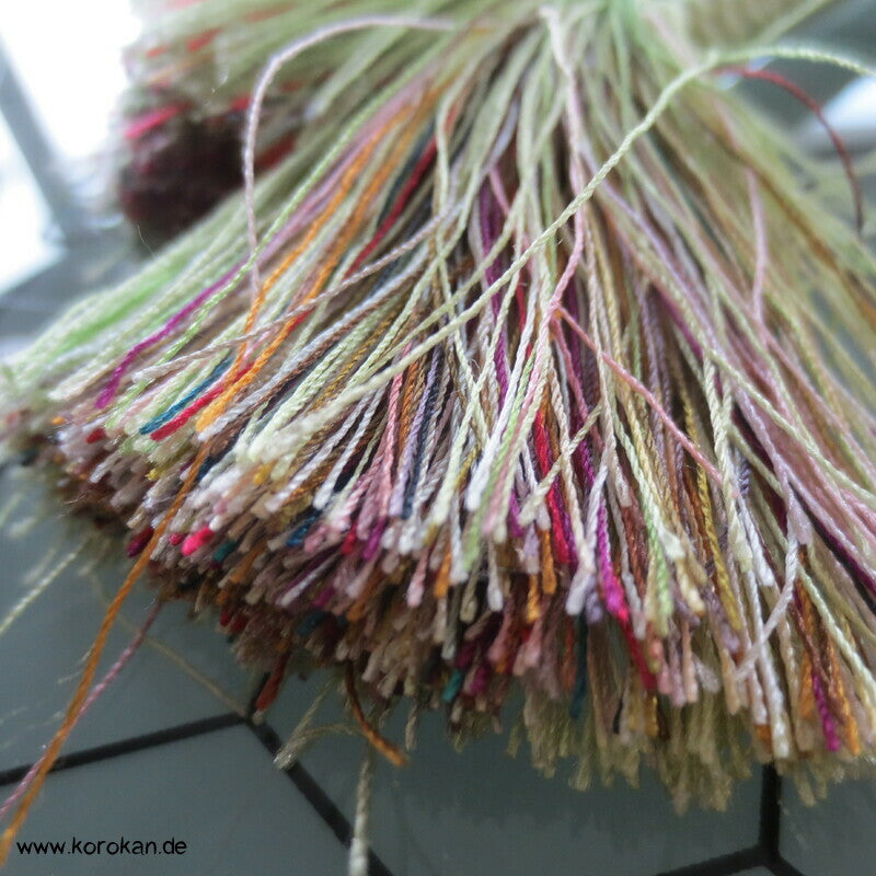 blasshellgrün mit rosa Kordel Obijime, Seide