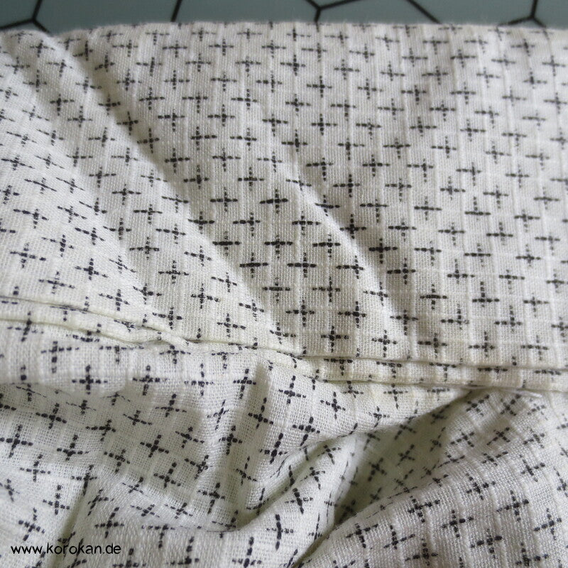 Druck Kasuri Feinkaro Hitoe / Yukata - ungefütterter Männer Baumwoll Hanf Kimono