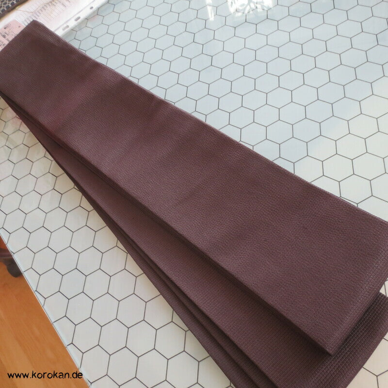 Kaku Seiden Obi Kimono Gürtel braun Rips