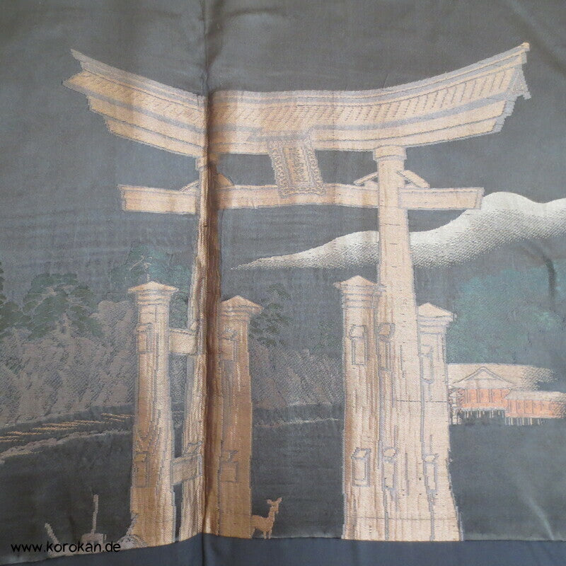 Montsuki 5 Igeta Mon Haori gewebtes Torii Futter