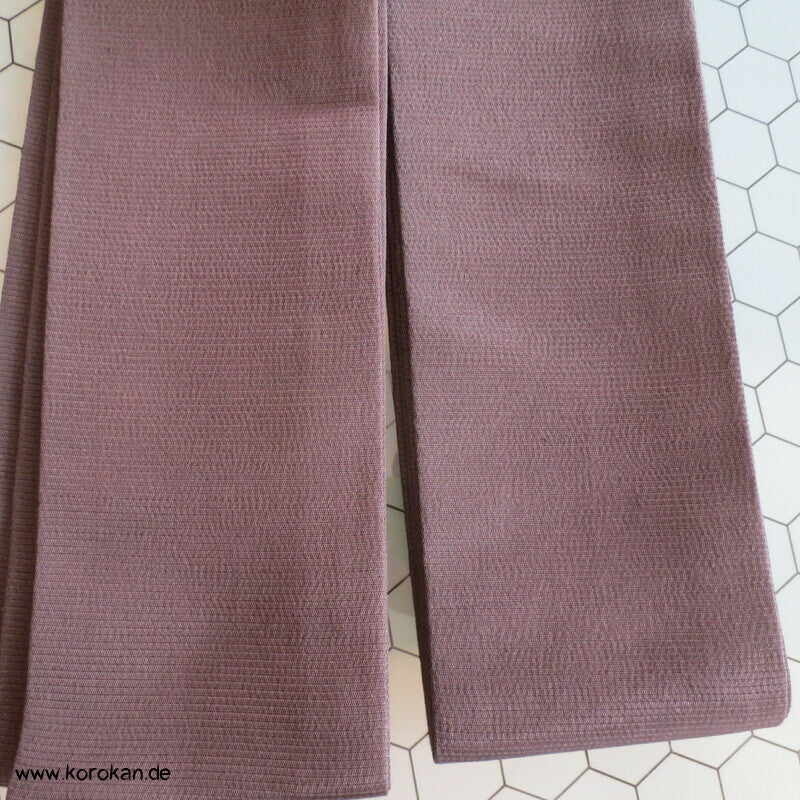 Kaku Seiden Obi Kimono Gürtel braun Rips
