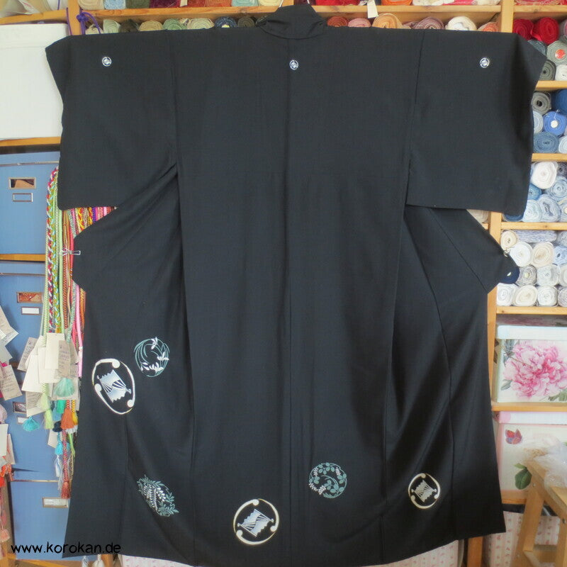 Mustermon Hitoe Tomesode Crepe Kimono, zwitter