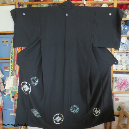 Mustermon Hitoe Tomesode Crepe Kimono, zwitter