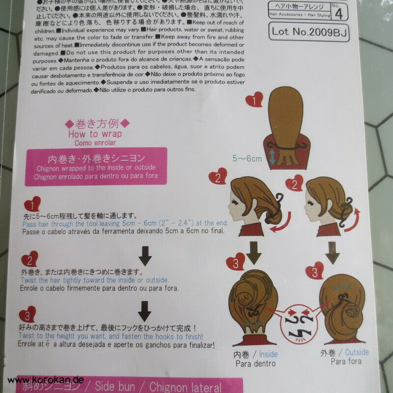Chignon Twist, japanischer Haarknoten Hilfe