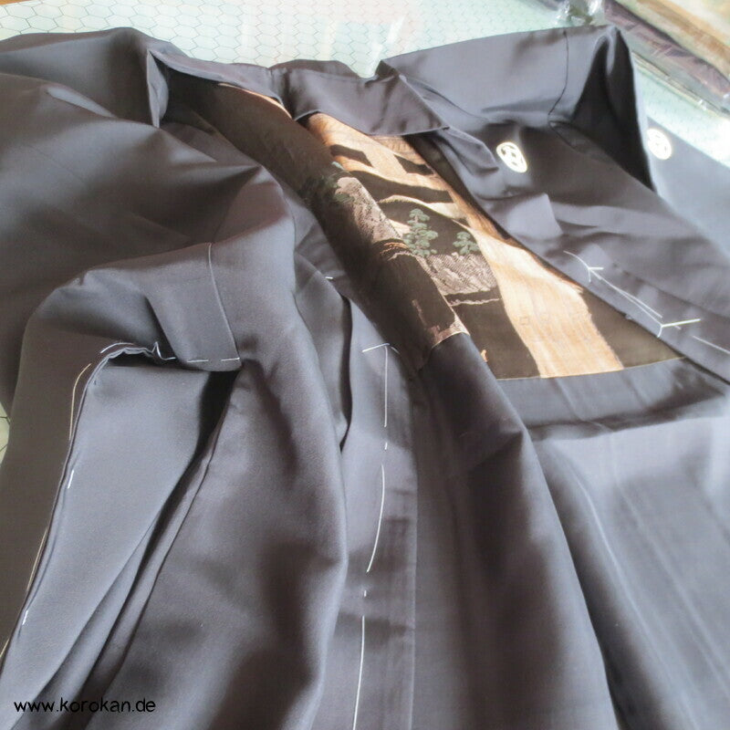 Montsuki 5 Igeta Mon Haori gewebtes Torii Futter