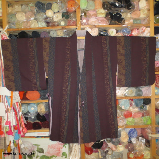 gedeckte Blumenstreifen Dochugi Kimonojacke