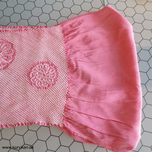 Shibori Chrysanthemen Obiage, dicker Pongé