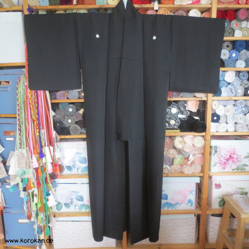Hitoe Mofuku Seidencrepe Kimono, fein und weich, 5 Mon