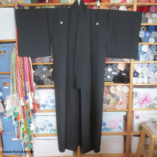 Hitoe Mofuku Seidencrepe Kimono, fein und weich, 5 Mon