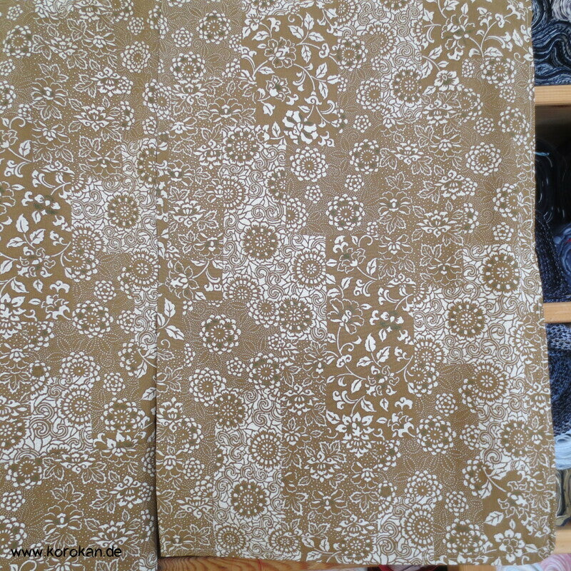 Edo Komon Mille Fleur Komon Seidencrepe Kimono - unbenutzt