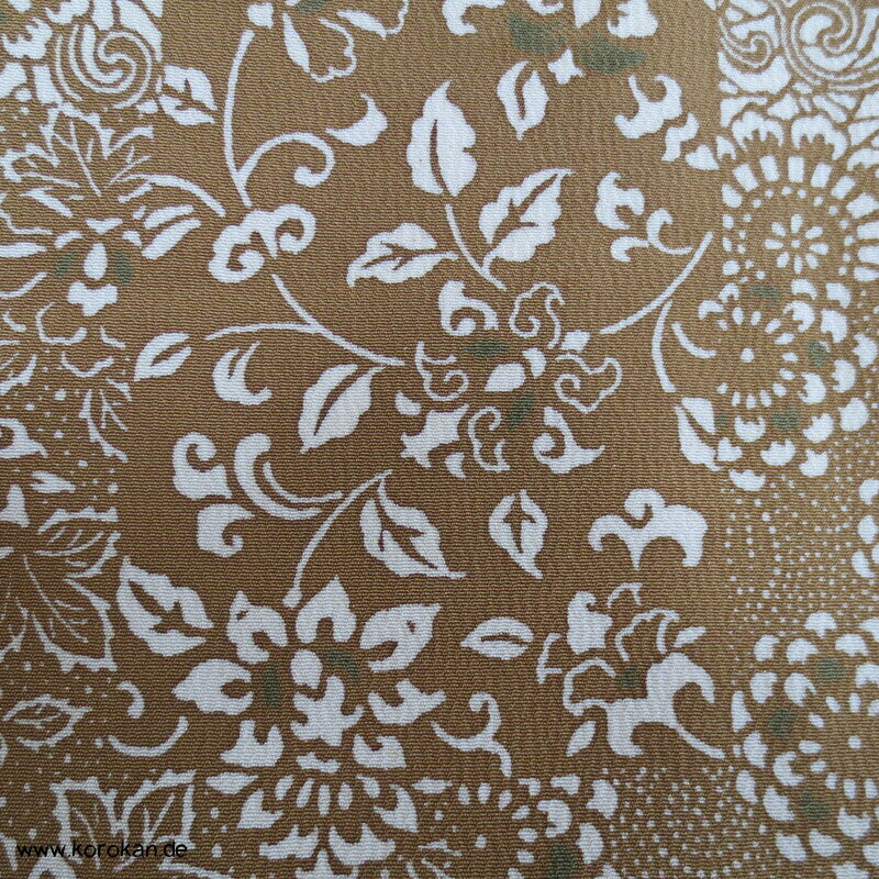 Edo Komon Mille Fleur Komon Seidencrepe Kimono - unbenutzt