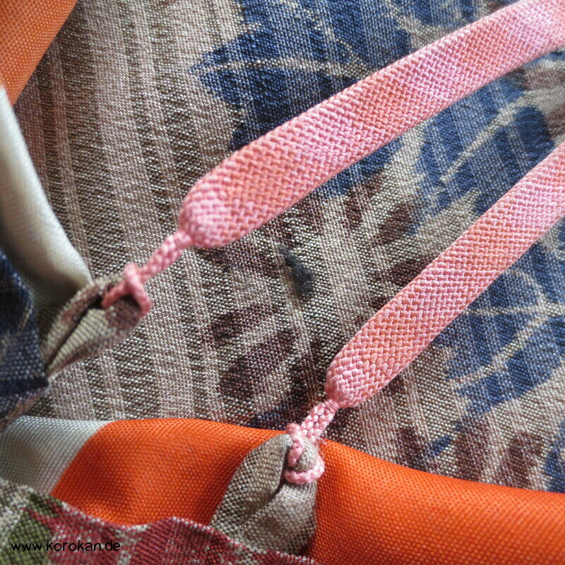 Chrysanthemen Haori Kimonojacke , Meisen Seide, Himo