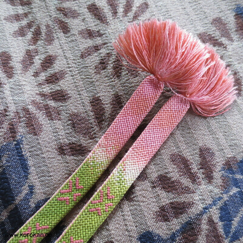 Chrysanthemen Haori Kimonojacke , Meisen Seide, Himo
