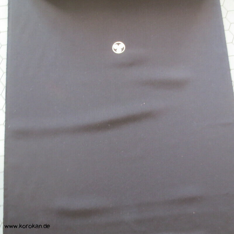 schwarzer Seidencrepe Tanmono für Mofuku Kimono, mit Etiketten