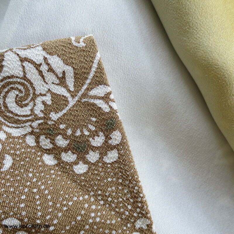 Edo Komon Mille Fleur Komon Seidencrepe Kimono - unbenutzt