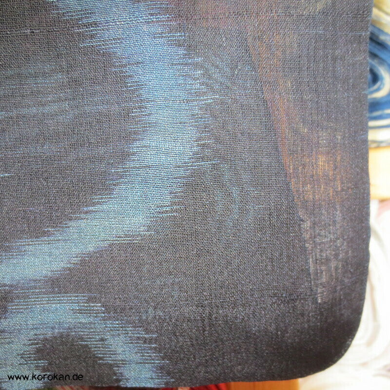 Japan Art Deco Nandina am Fluss Hitoe Kimono, steifes Sha Seidengewebe