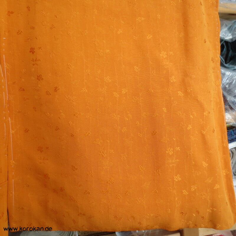 gewebten Zweige goldoranger Iromuji einfarbiger Seiden Kimono