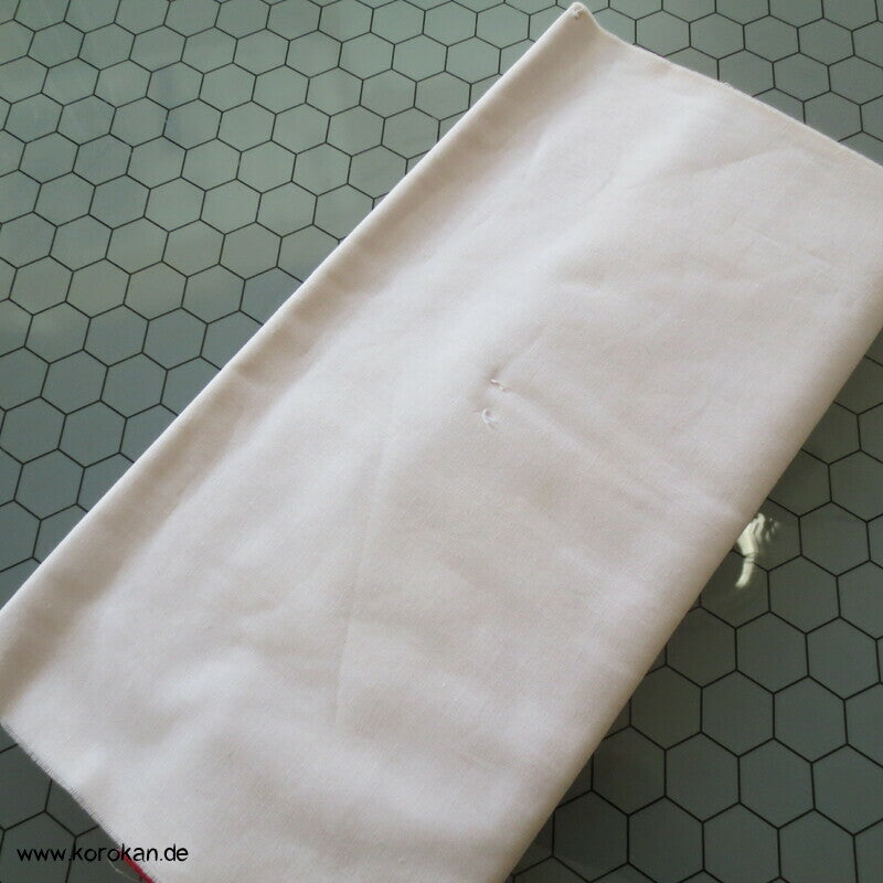 rotes und weißes Batist Baumwollfutter für Kimono, Kanzashiblüte