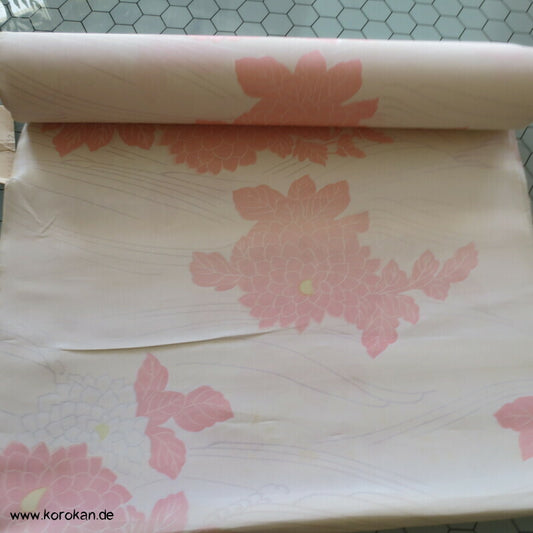Blüten Seidentaft Haori Kimono Schulter Futter