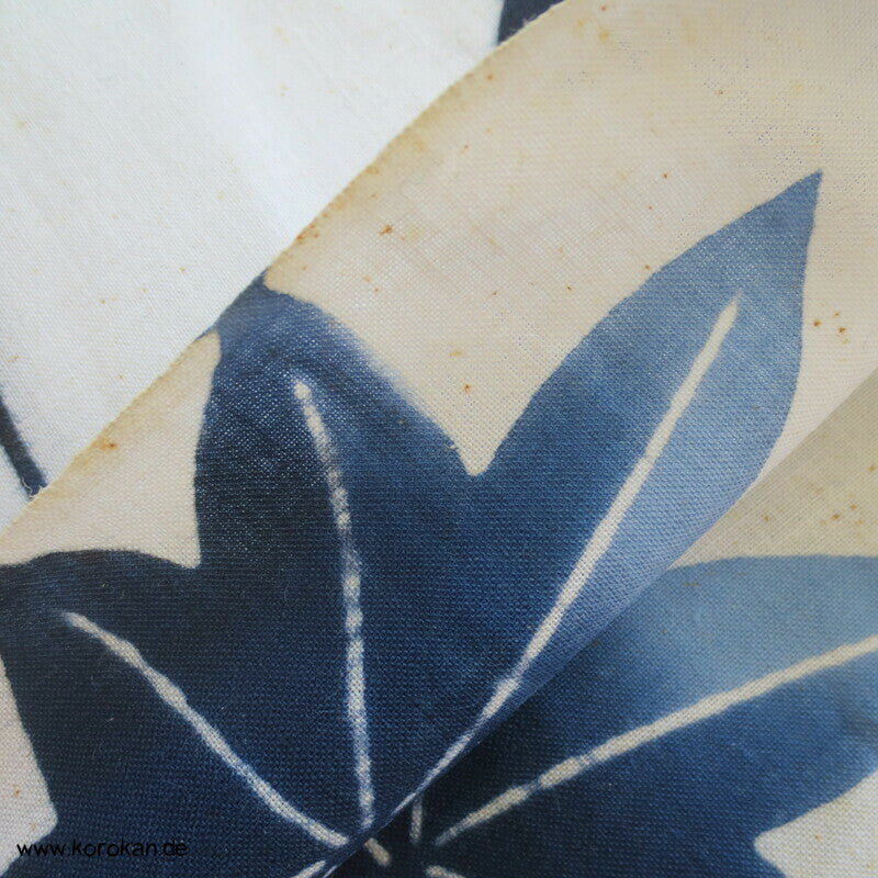 Ahornblätter originalgehefteter Yukata Kimono japanischer Baumwoll Stoff