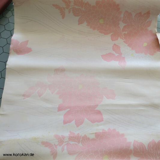 Blüten Seidentaft Haori Kimono Schulter Futter