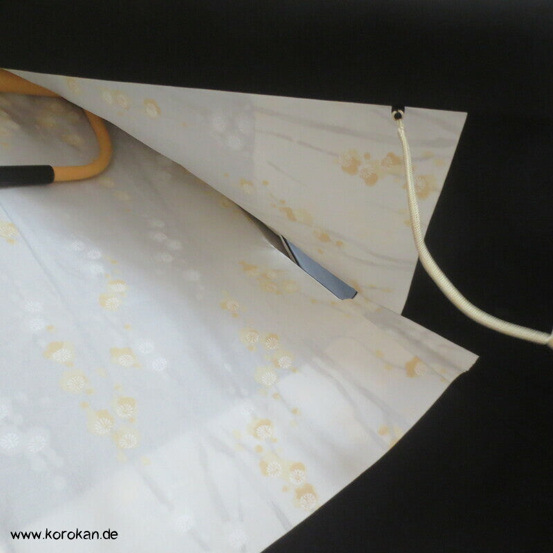 japanische Haori Kimono Jacke mit gemaltem Bambus auf schwarz