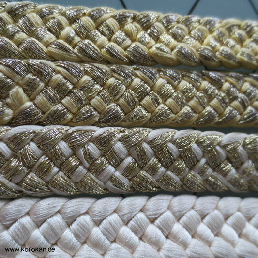 gelbweiß gold Obijime, Seide / Lurex