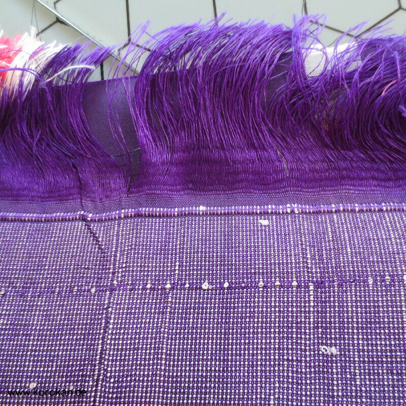 versetzte Streifen Meisen Kimono Seide, Murasaki Violett