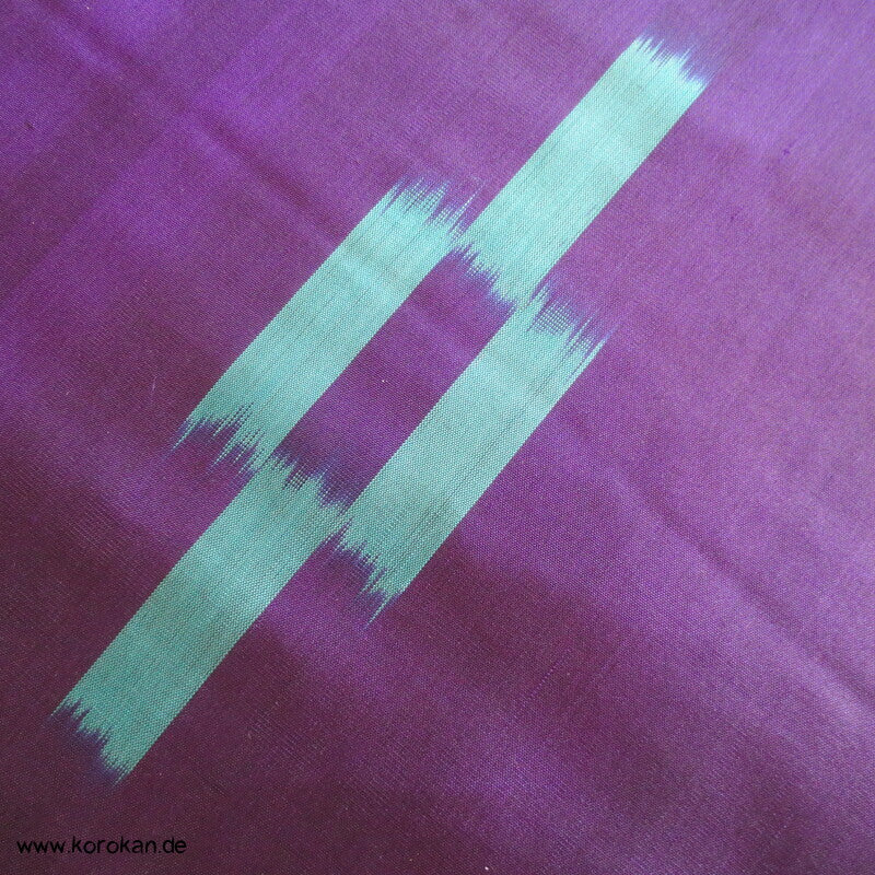 versetzte Streifen Meisen Kimono Seide, Murasaki Violett