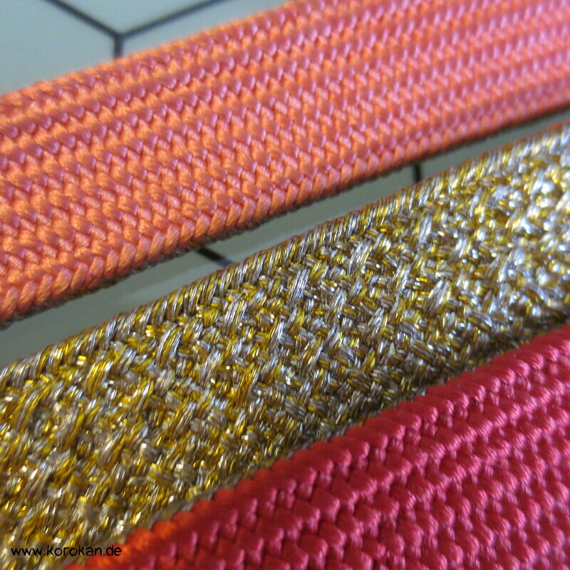 rot rosa gold silber Obijime, Seide / Lurex, wechselseitig