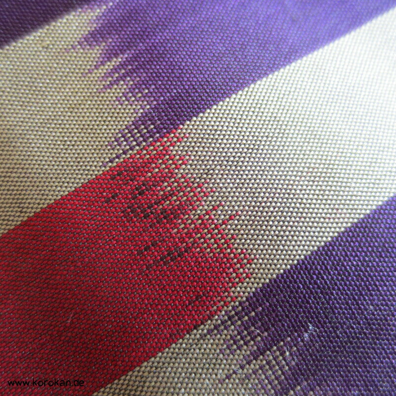 versetzte Streifen Meisen Kimono Seide, Murasaki Violett