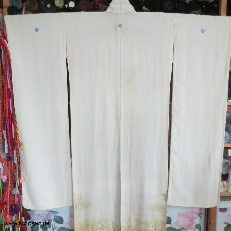 Furisode ? Nakagi? antiker Kimono, leicht mit Mandarinenten
