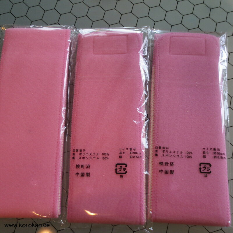 elastischer Klettverschluss rosa Datejime Unterkimono Obi