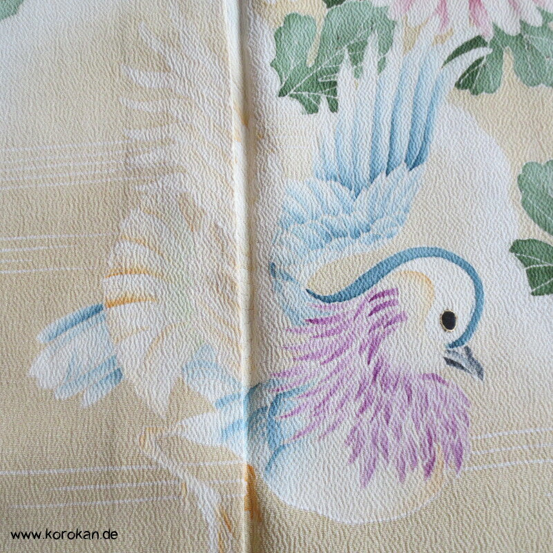 Furisode ? Nakagi? antiker Kimono, leicht mit Mandarinenten