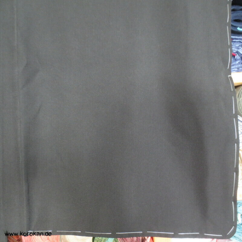 Haori Kimono schwarzer Seidencrepe Jacke, gewebtes Futterbild, 5 Mon