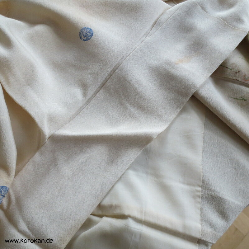 Furisode ? Nakagi? antiker Kimono, leicht mit Mandarinenten
