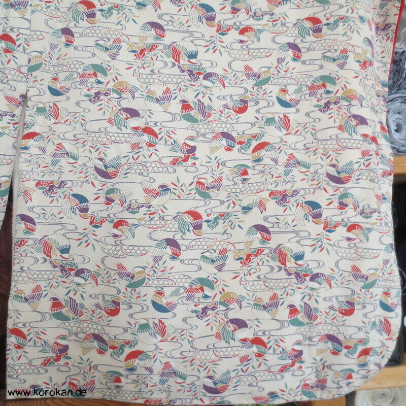 großer kleine Mandarinenten Komon Kimono